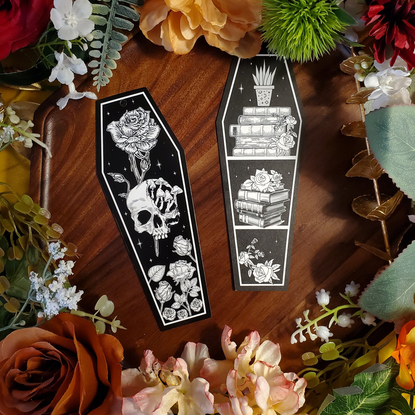 Bookish Skeleton Coffin Bookmark (12 Designs!)