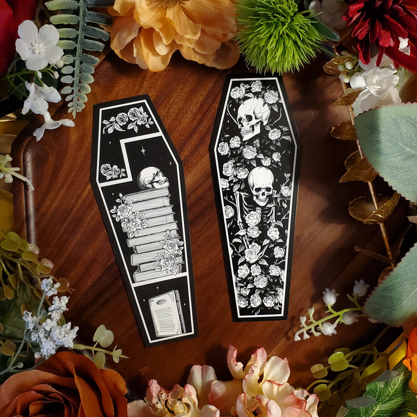 Bookish Skeleton Coffin Bookmark (12 Designs!)