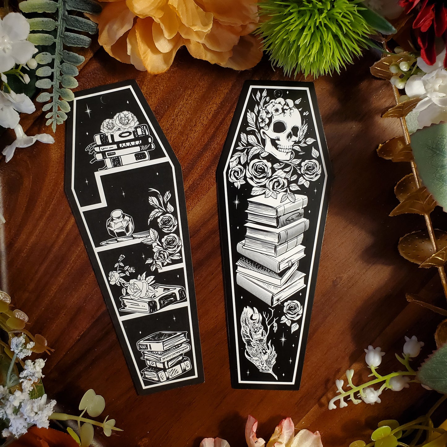 Bookish Skeleton Coffin Bookmark (12 Designs!)