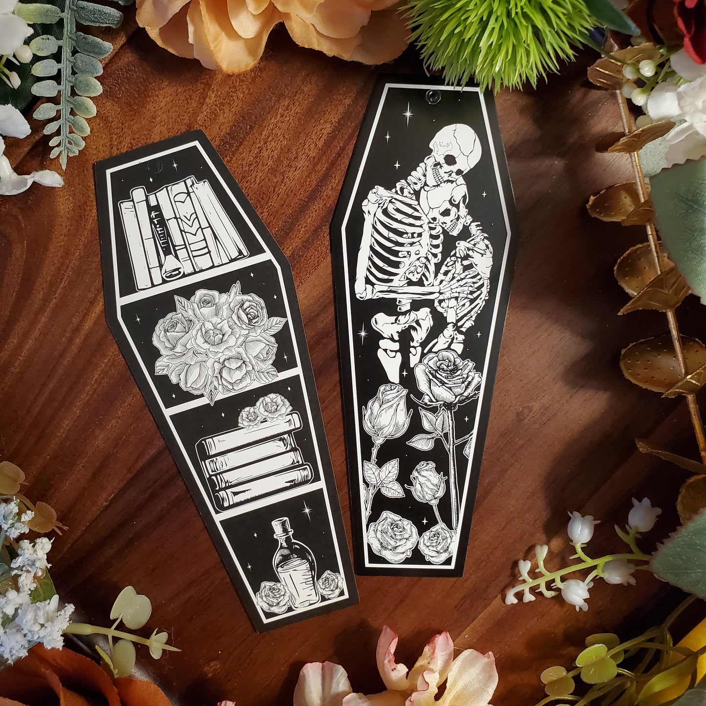 Bookish Skeleton Coffin Bookmark (12 Designs!)