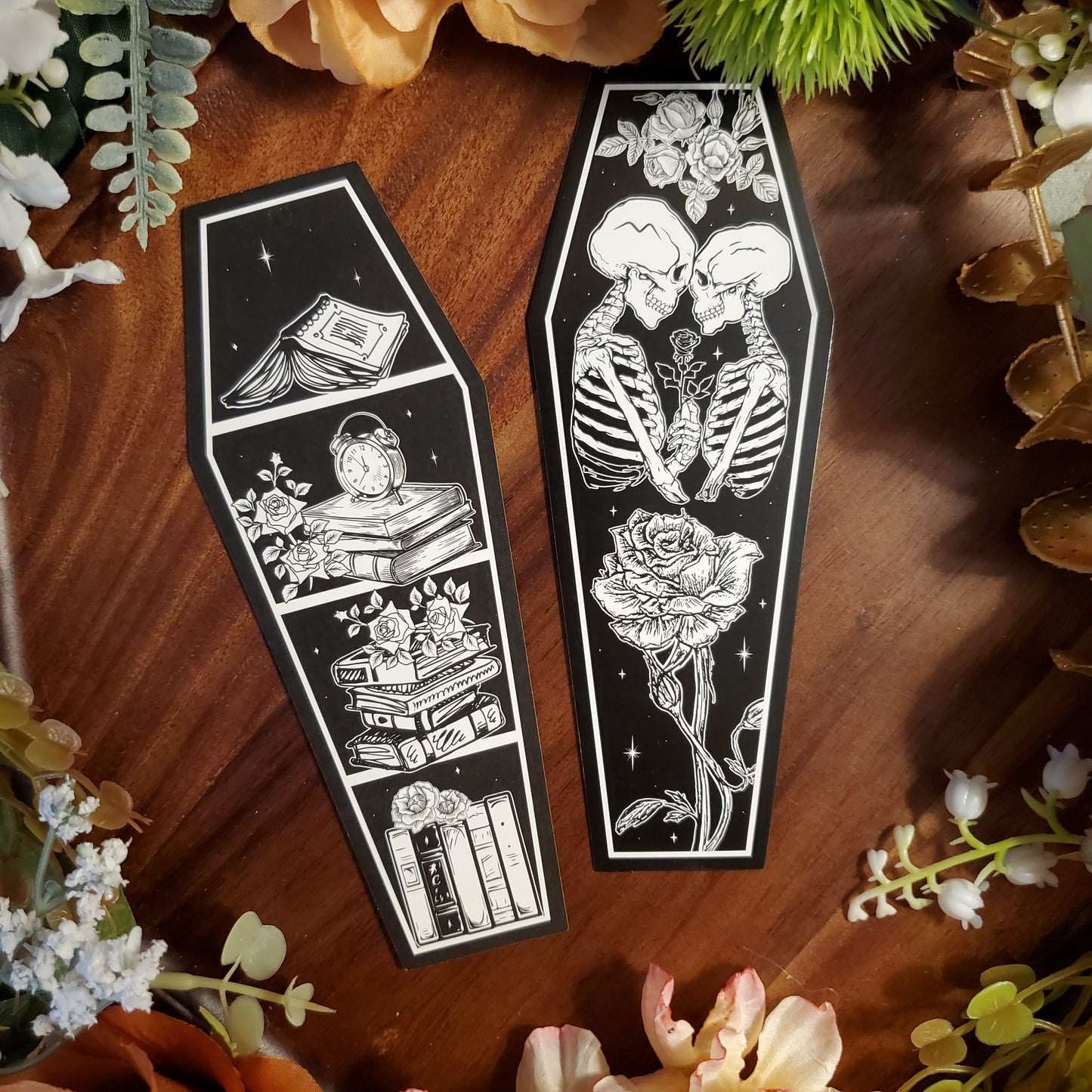 Bookish Skeleton Coffin Bookmark (12 Designs!)