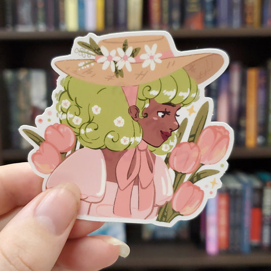 Cottagecore Girl Sticker