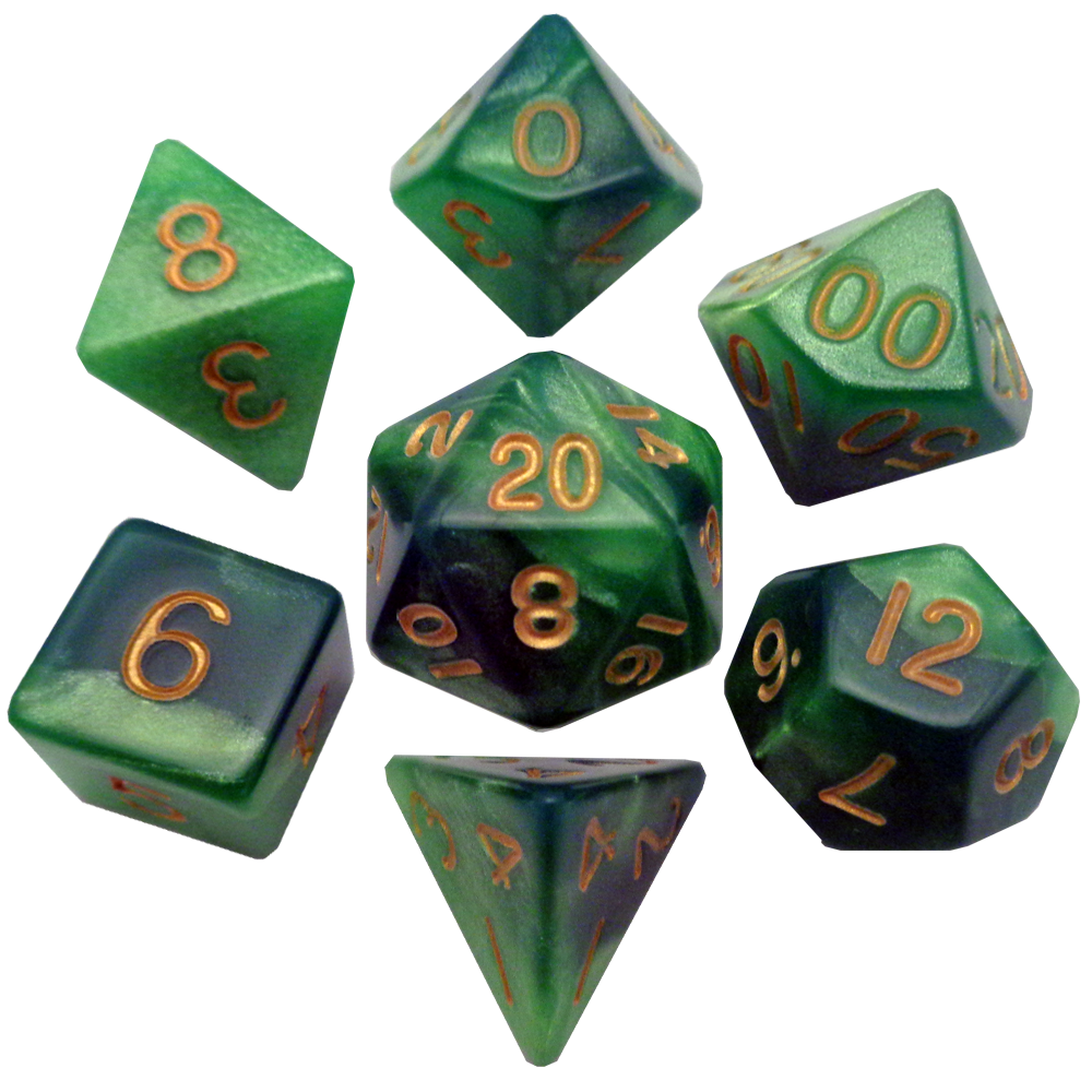 Marble Pattern High Quality Acrylic Dice Set (Multiple Options)