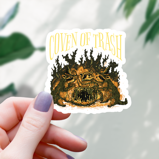 Coven of Trash Raccoon Sticker - 3"