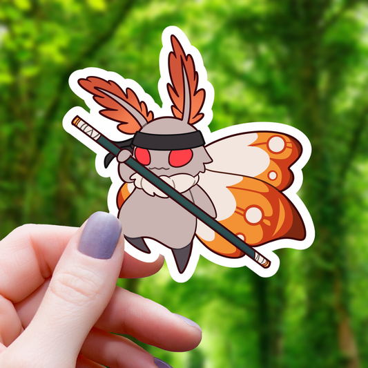 Mothman Monk TTRPG Inspired Class Sticker- 3"