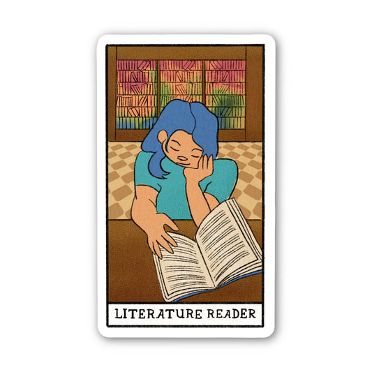 Literature Reader Book Tarot Card Sticker