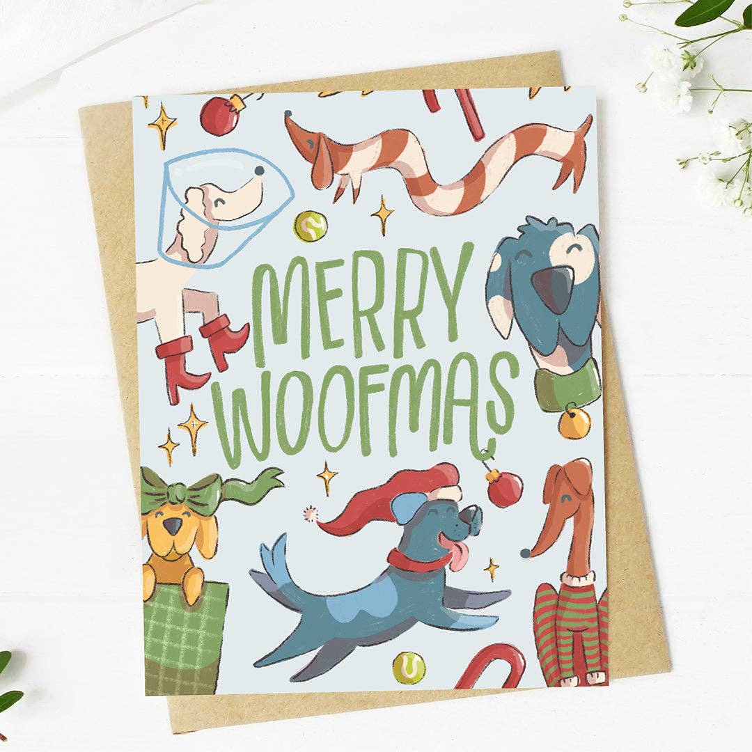 "Merry Woofmas" Dog Christmas Card