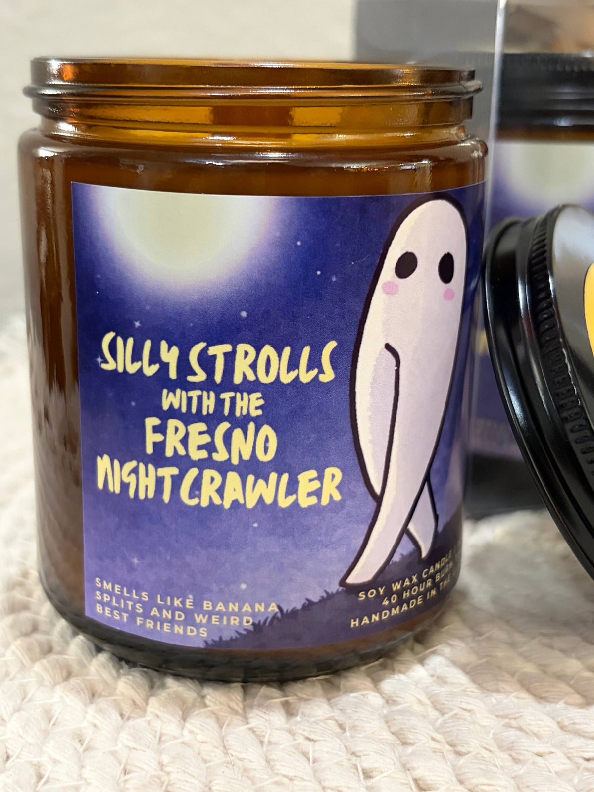 Fresno Nightcrawler Cryptid Banana Split Hand Poured Candle