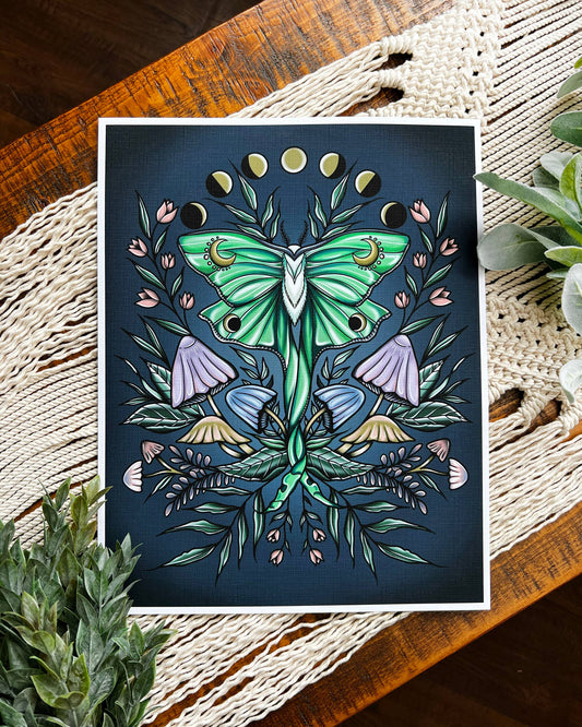 Luna Moth Phase Art Print