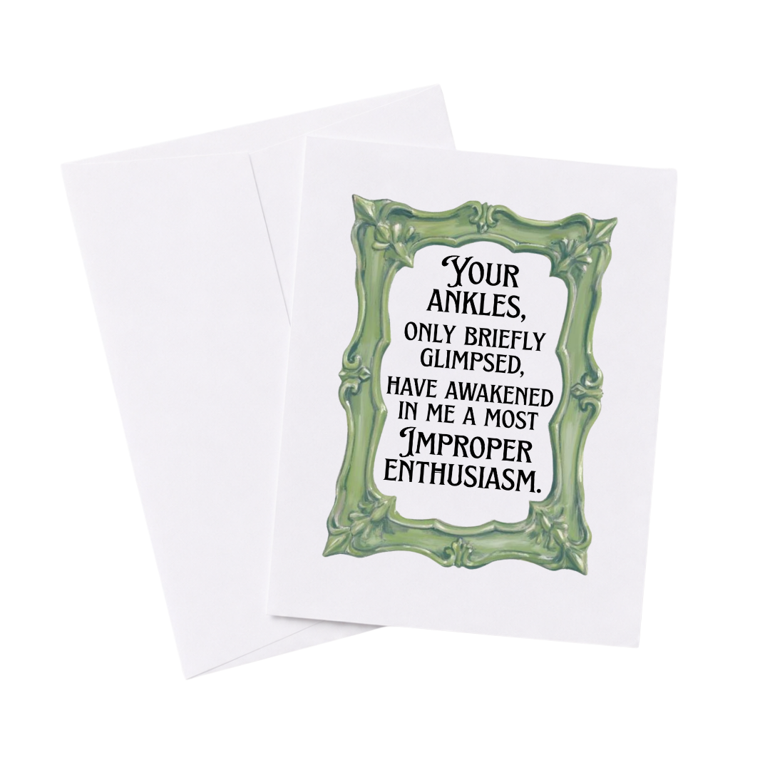 Victorian Pick up Lines Valentine’s Day Love Card 