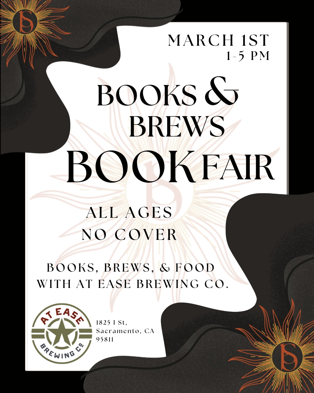 books and brews book fair at ease brewing co sacramento march 1st