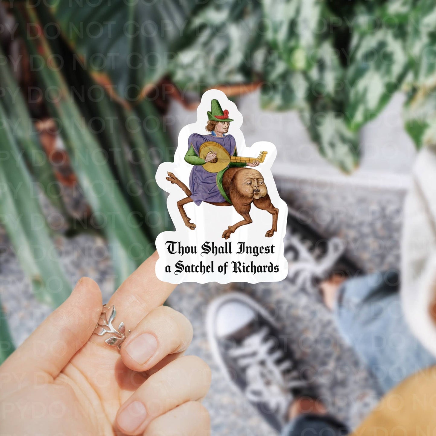 Thou Shall Ingest a Satchel Richards Medieval Funny Sticker