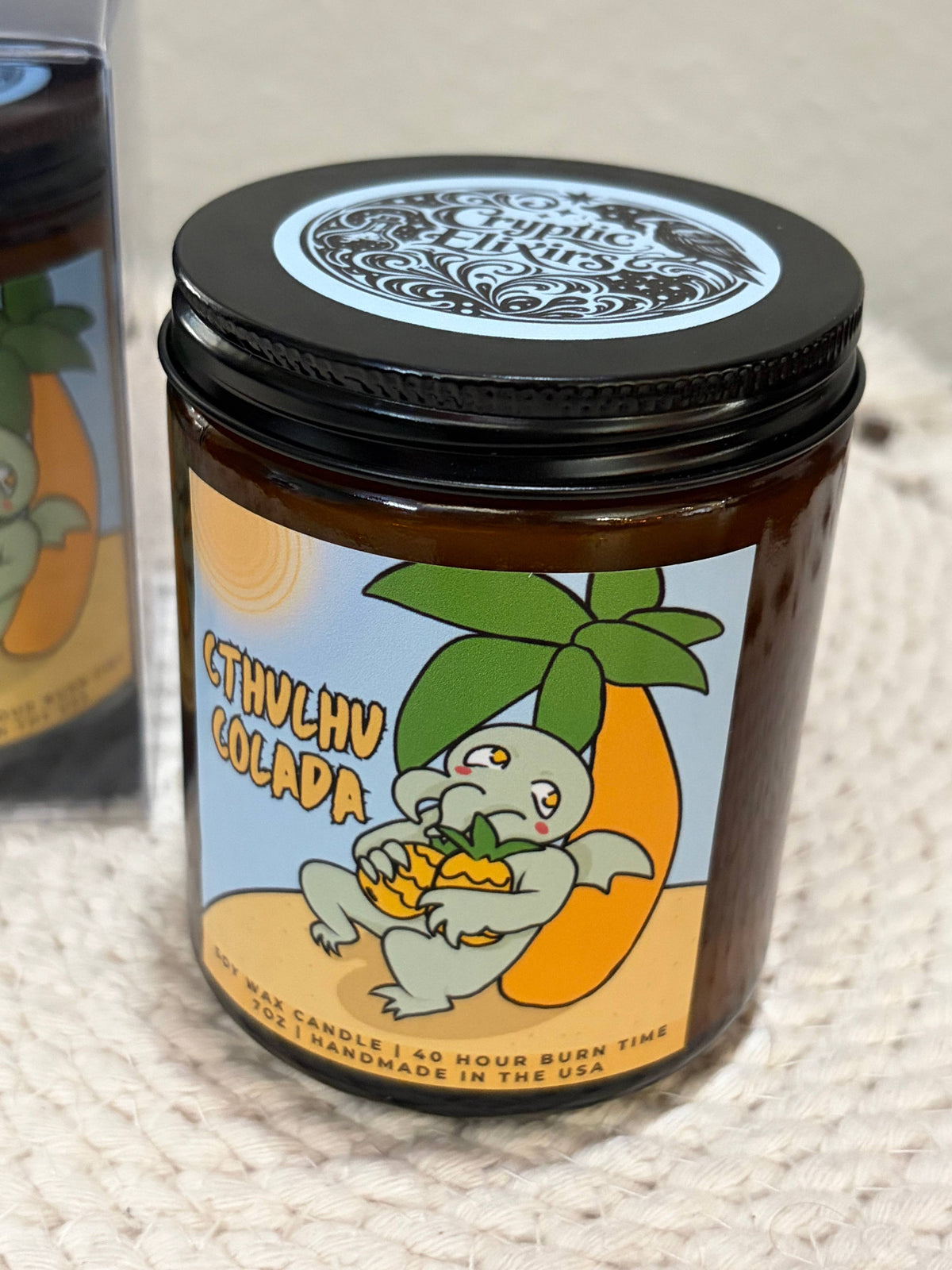 Cthulhu Colada Pineapple Coconut Handmade Scented Candle