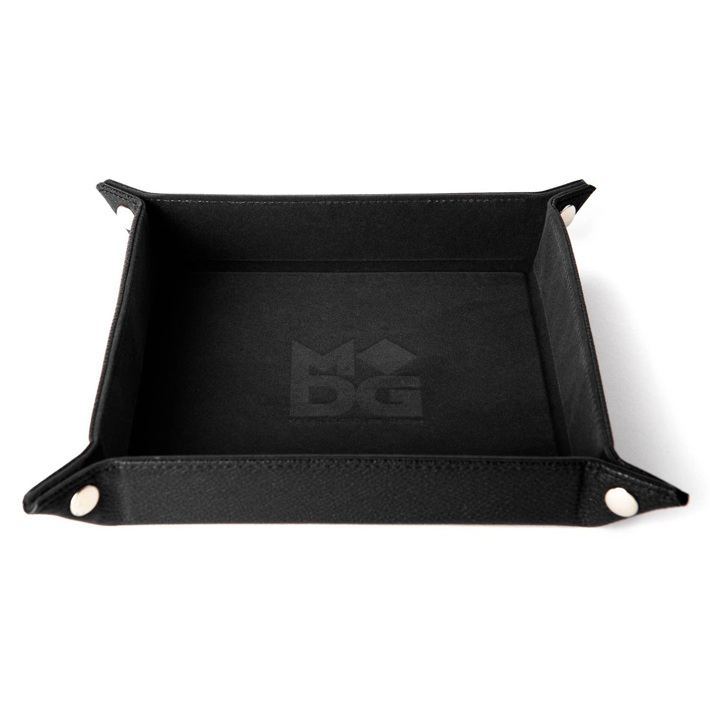 Rainbow Velvet Folding Dice Tray with Leather Backing