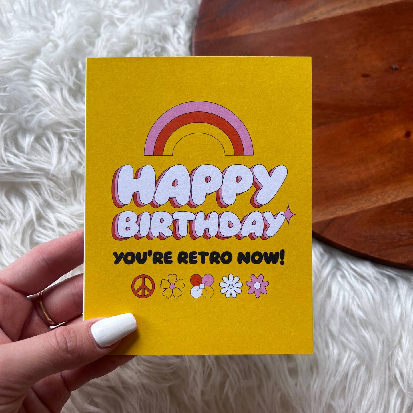 "Happy Birthday, You're Retro Now" Birthday Card