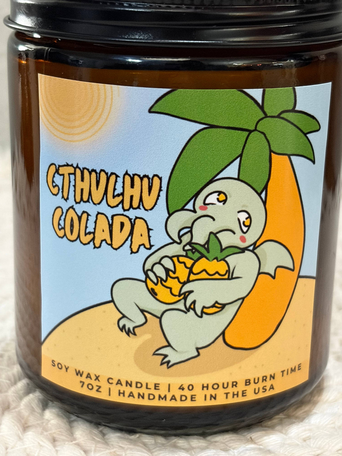 Cthulhu Colada Pineapple Coconut Handmade Scented Candle