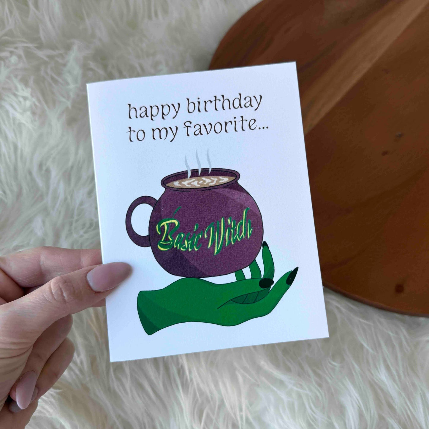 Happy Birthday To My Favorite Basic Witch Halloween Card
