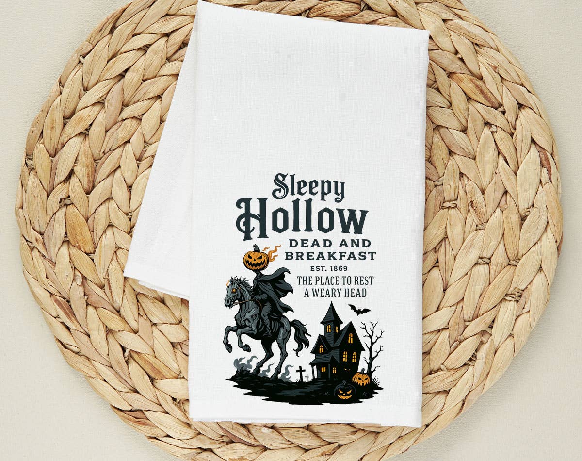 Sleepy Hollow - Halloween Pumpkin Horror Movie Tea Towel