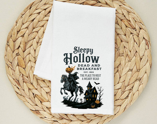Sleepy Hollow - Halloween Pumpkin Horror Movie Tea Towel