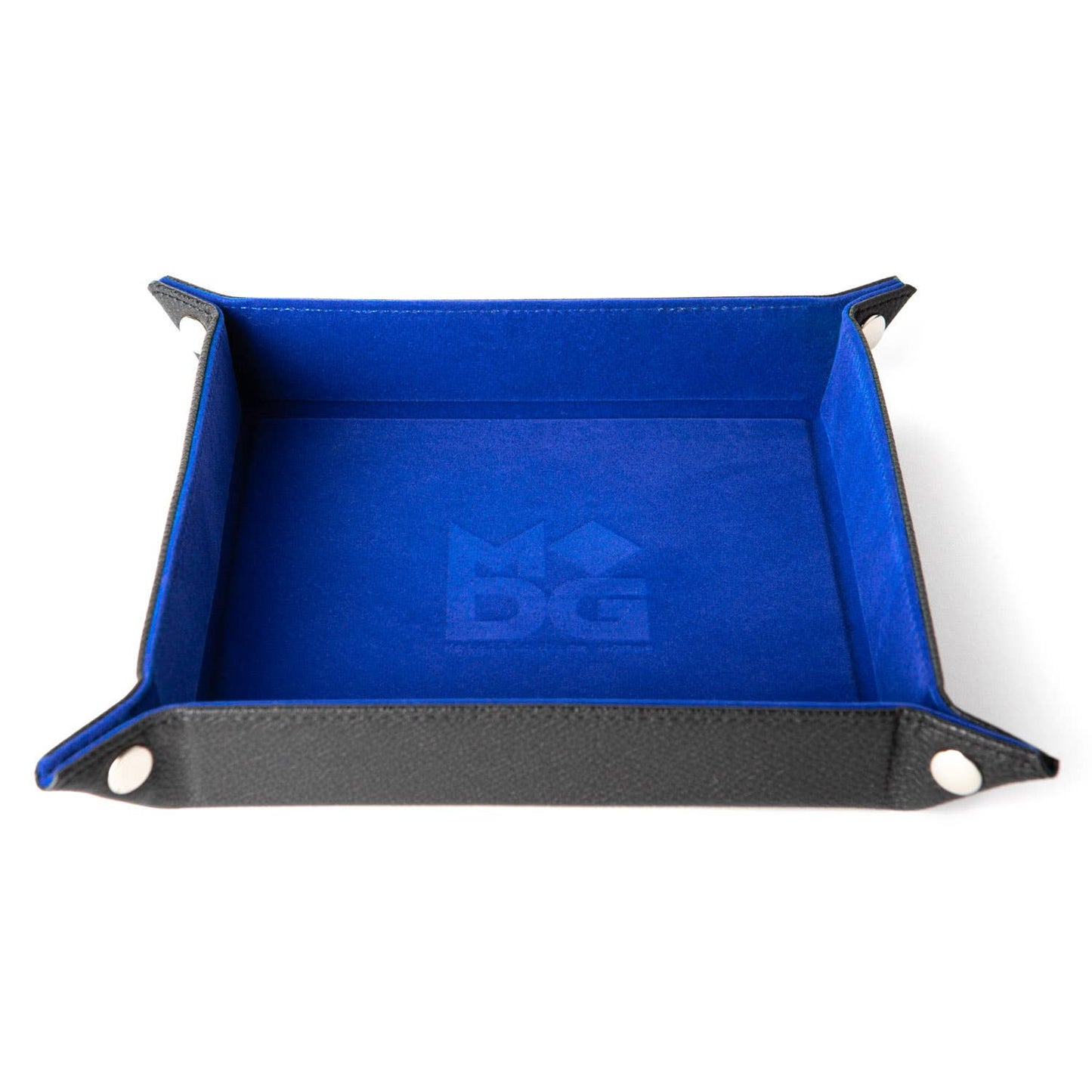 Rainbow Velvet Folding Dice Tray with Leather Backing
