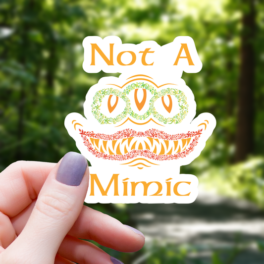 Psychedelic Not A Mimic Sticker - 3"