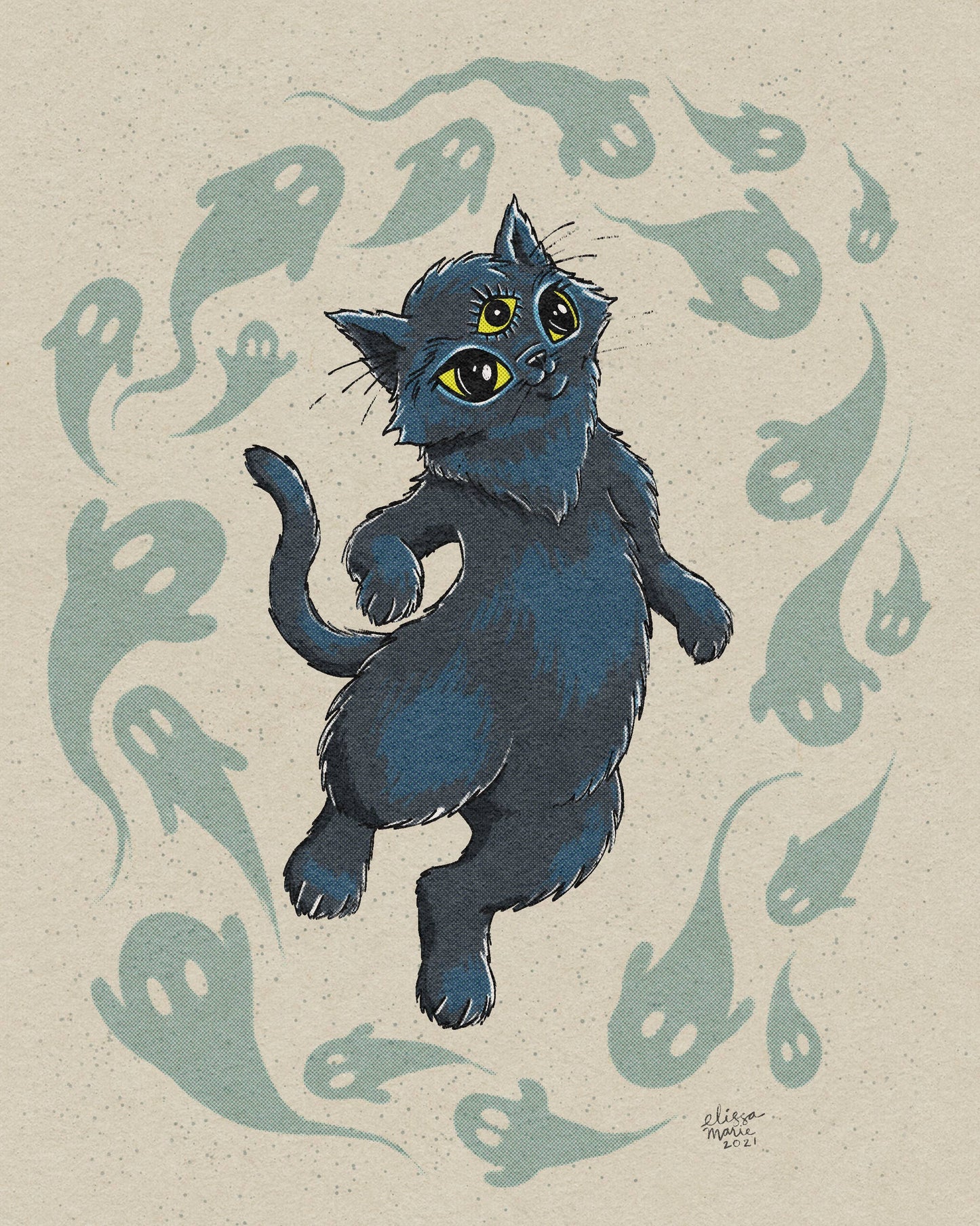 Purranormal Cativity Art Print 5x7