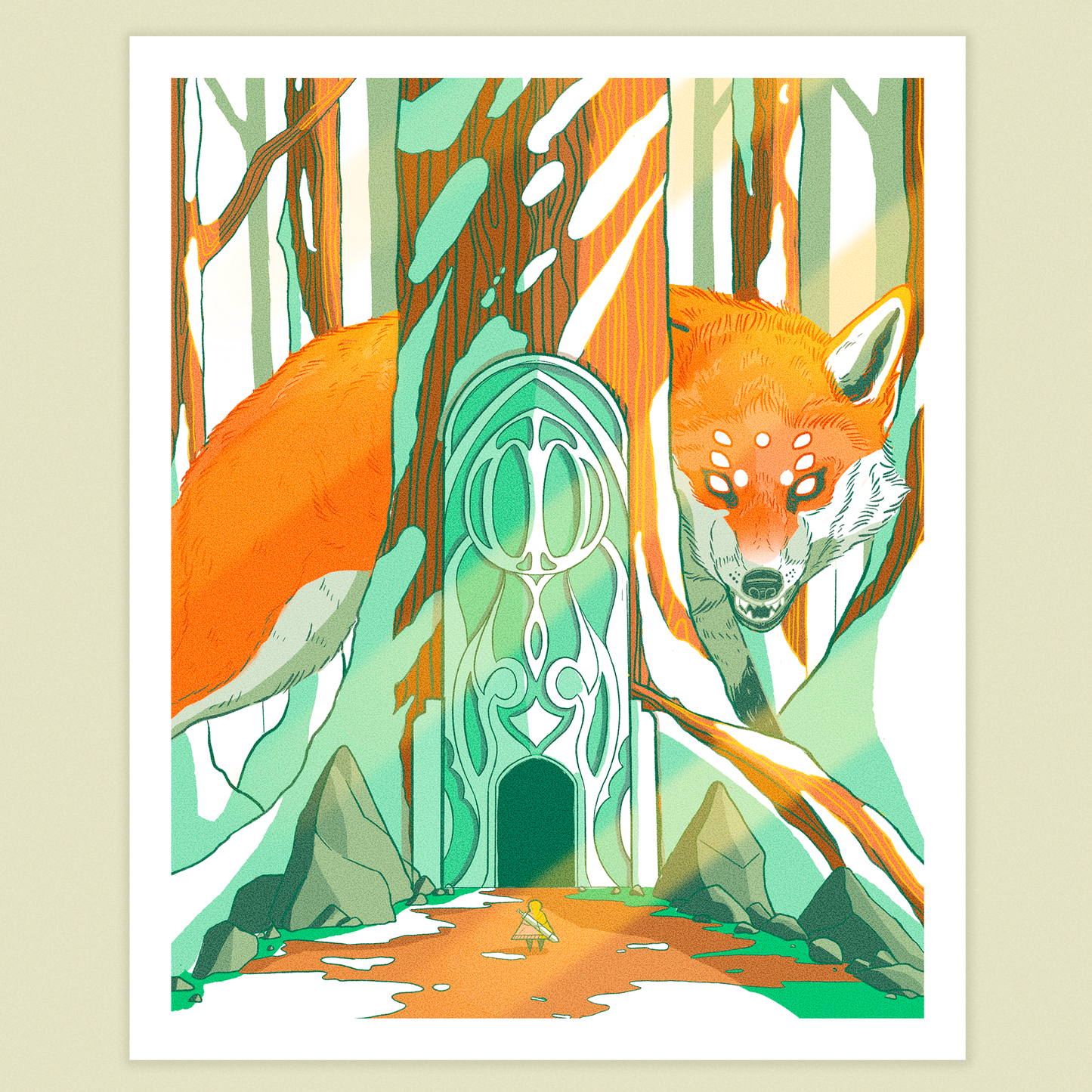 Temple Guardian 8x10 Art Print