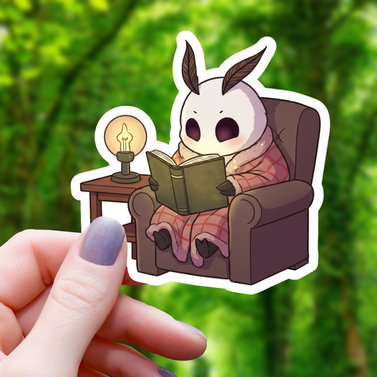 Mothman Reading A Book Recliner Sticker