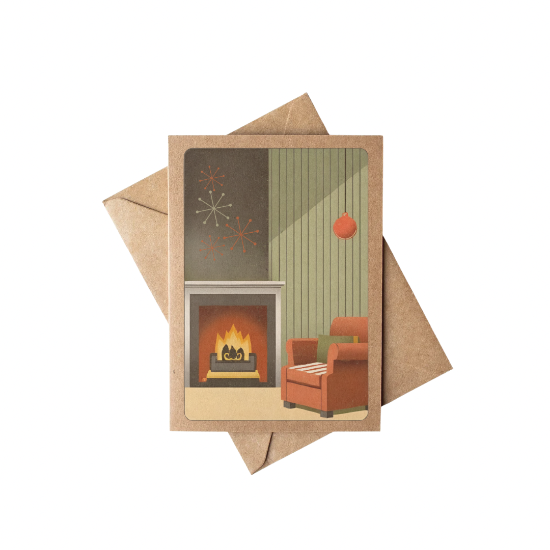 Mid Century Christmas Scene Notecard Boxed Set