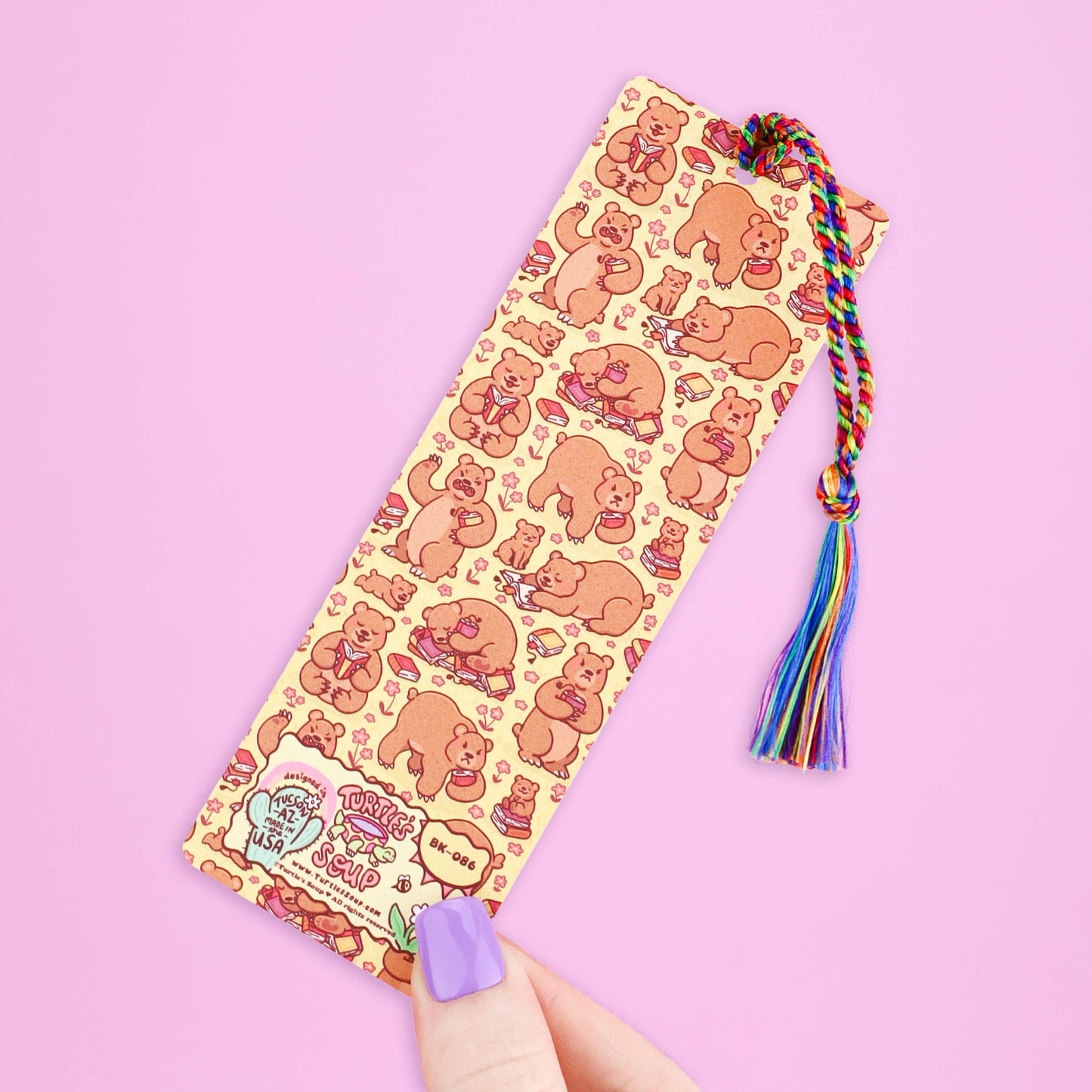 Don’t Touch My Book, Bear, Grumpy, Bookmark with Tassel