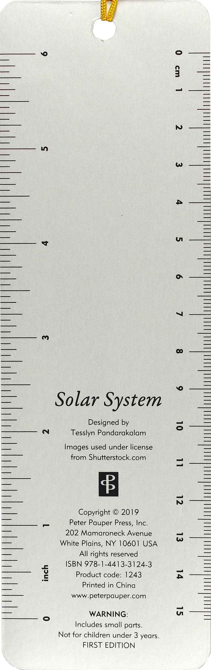 Solar System Children's Bookmark