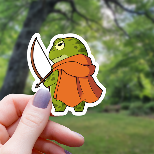 Ranger Tabletop RPG Class Frog Sticker - 3"