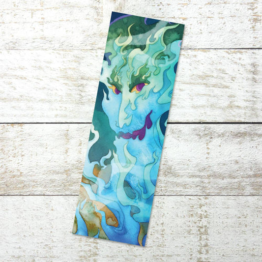 Howl's Moving Castle - Calcifer Watercolor Bookmark