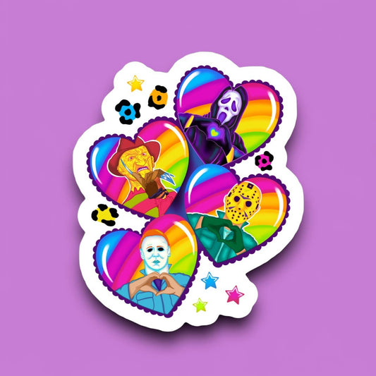 Horror Men Halloween Neon Sticker