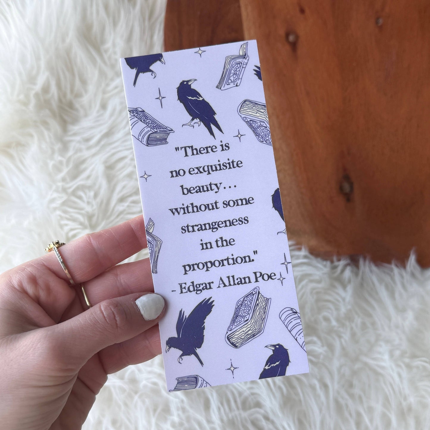 Edgar Allan Poe Quote Bookmark Sticker