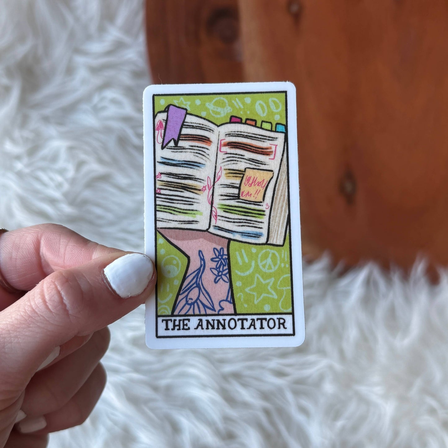 "The Annotator" Book Tarot Card Sticker