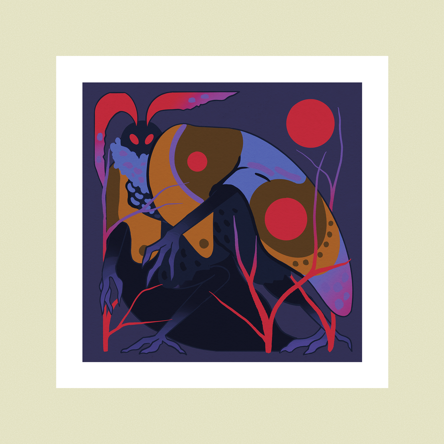 Mothman 8x8 Art Print