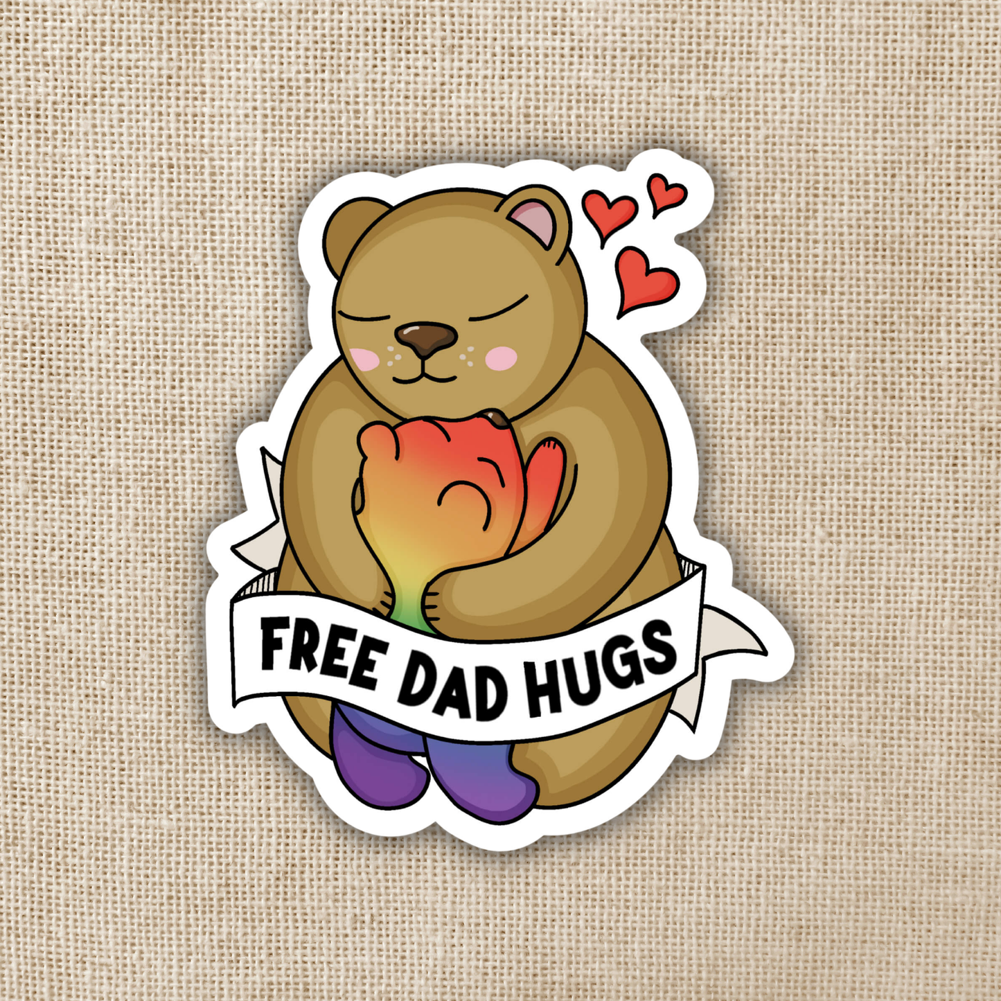 Free Dad Hugs Sticker