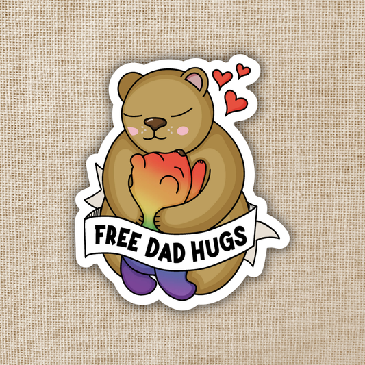 Free Dad Hugs Sticker
