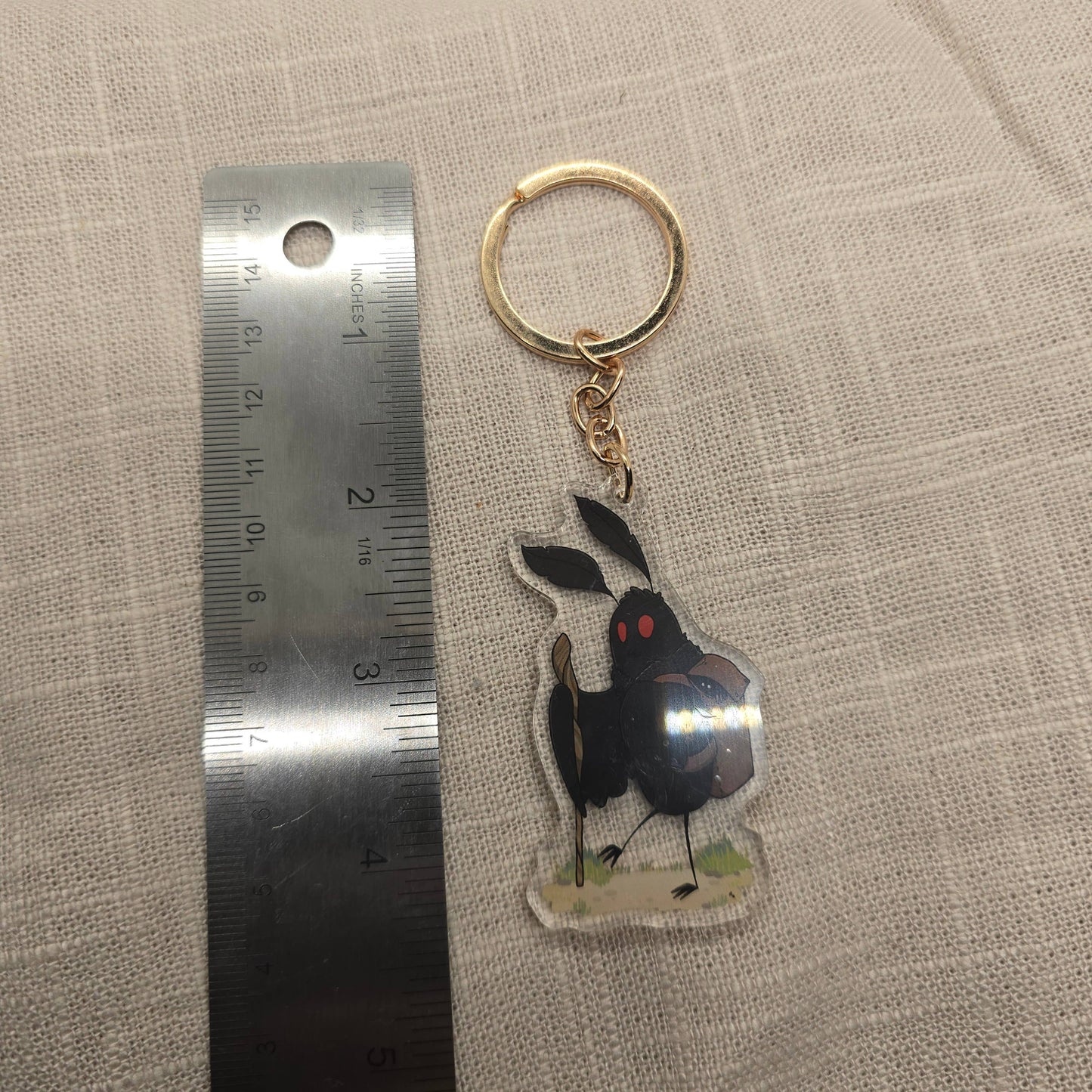Hiking Adventure Mothman Keychain