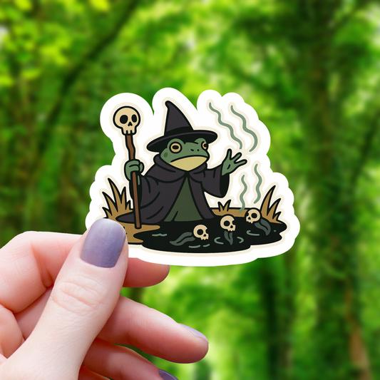 Witchy Frog Necromancer Class Sticker
