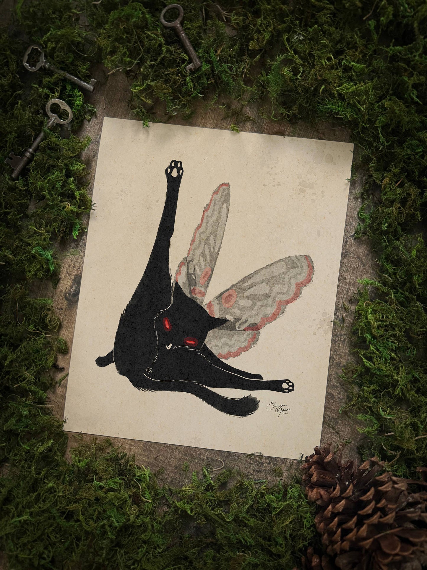 Meowthman: Cleansing Ritual Art Print 5x7