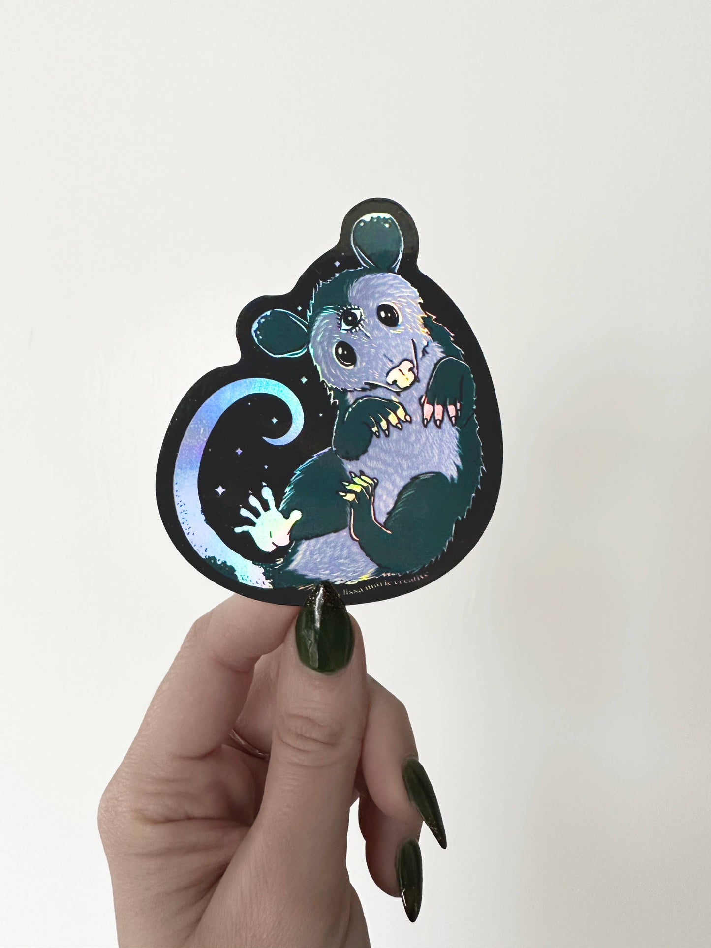 Cosmic Opossum Holographic Sticker