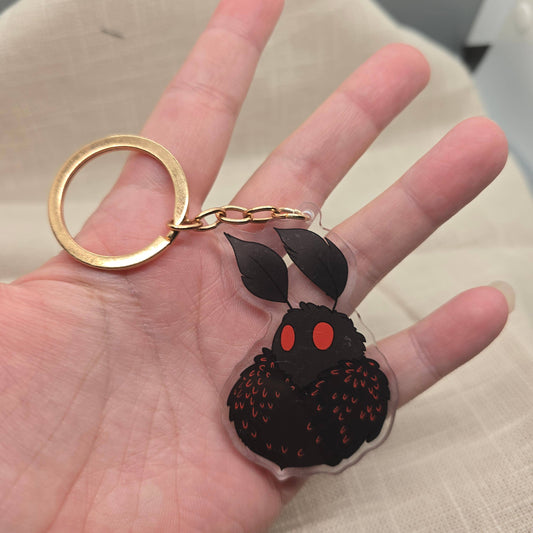 Spooky Cute Mothman Keychain