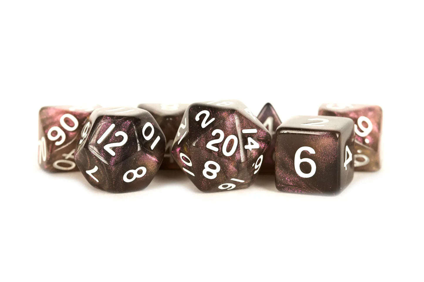 Stardust Acrylic Polyhedral Dice Set (Multiple Options)