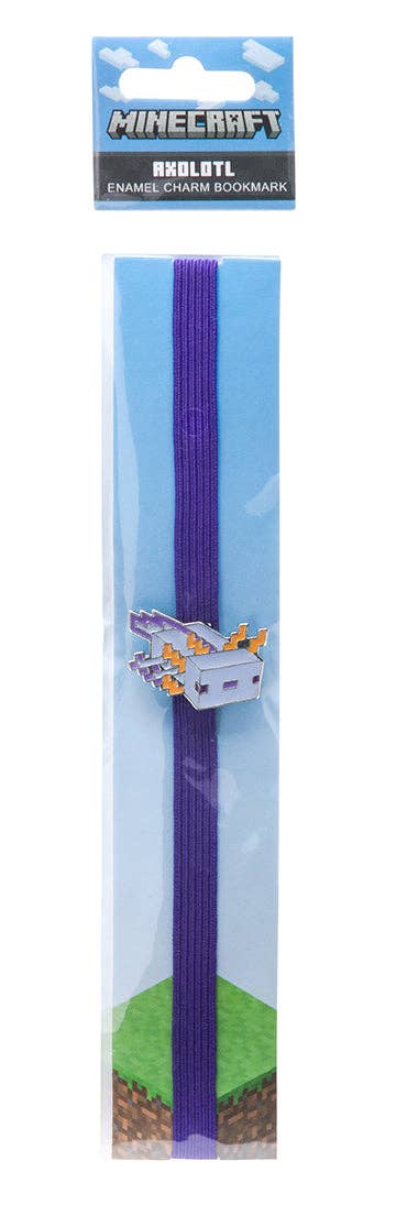 Minecraft: Axolotl Enamel Charm Bookmark