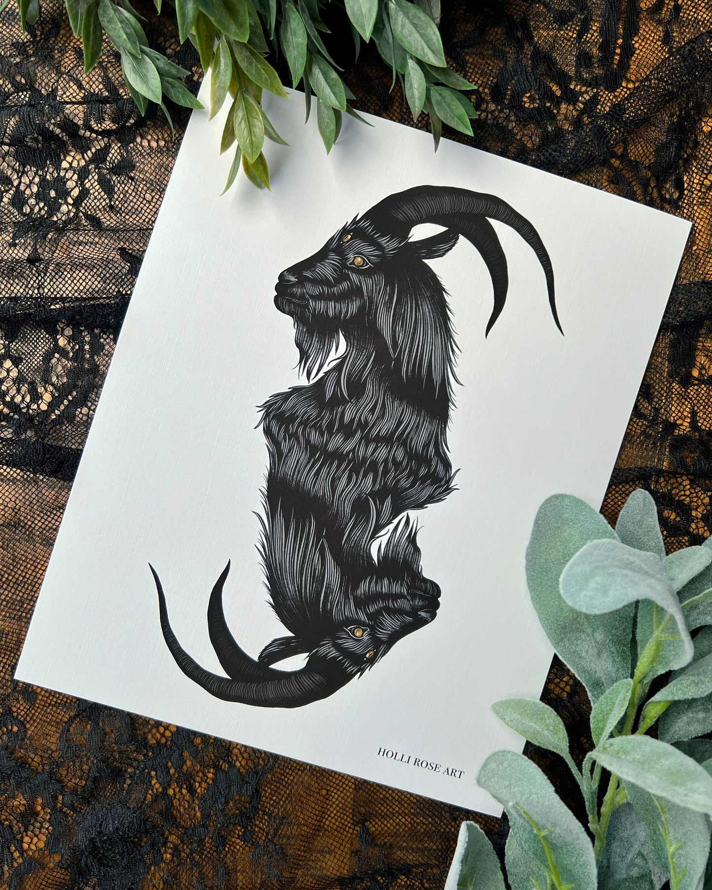 Black Phillip Goat Art Print