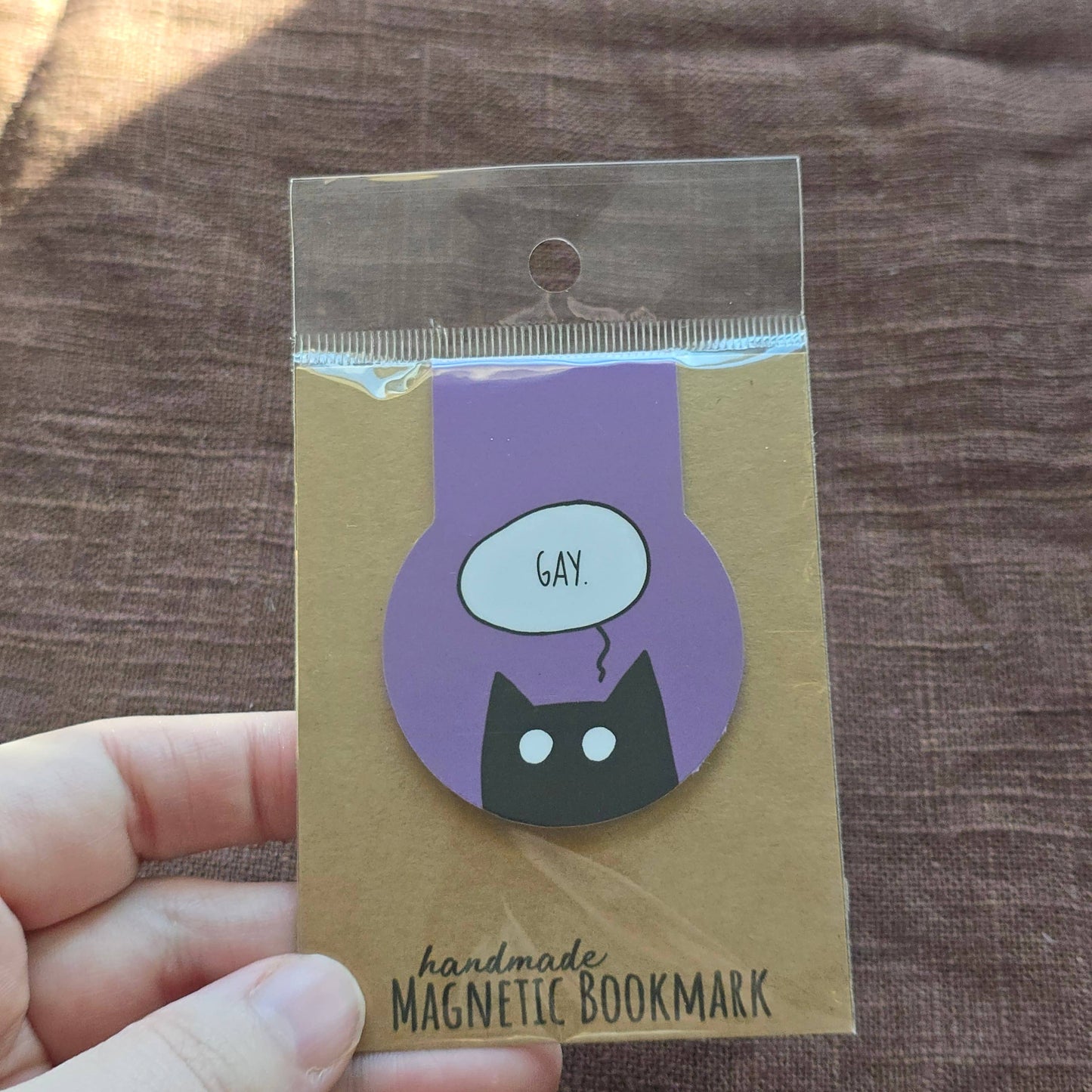 GAY Black Cat Magnetic Bookmark