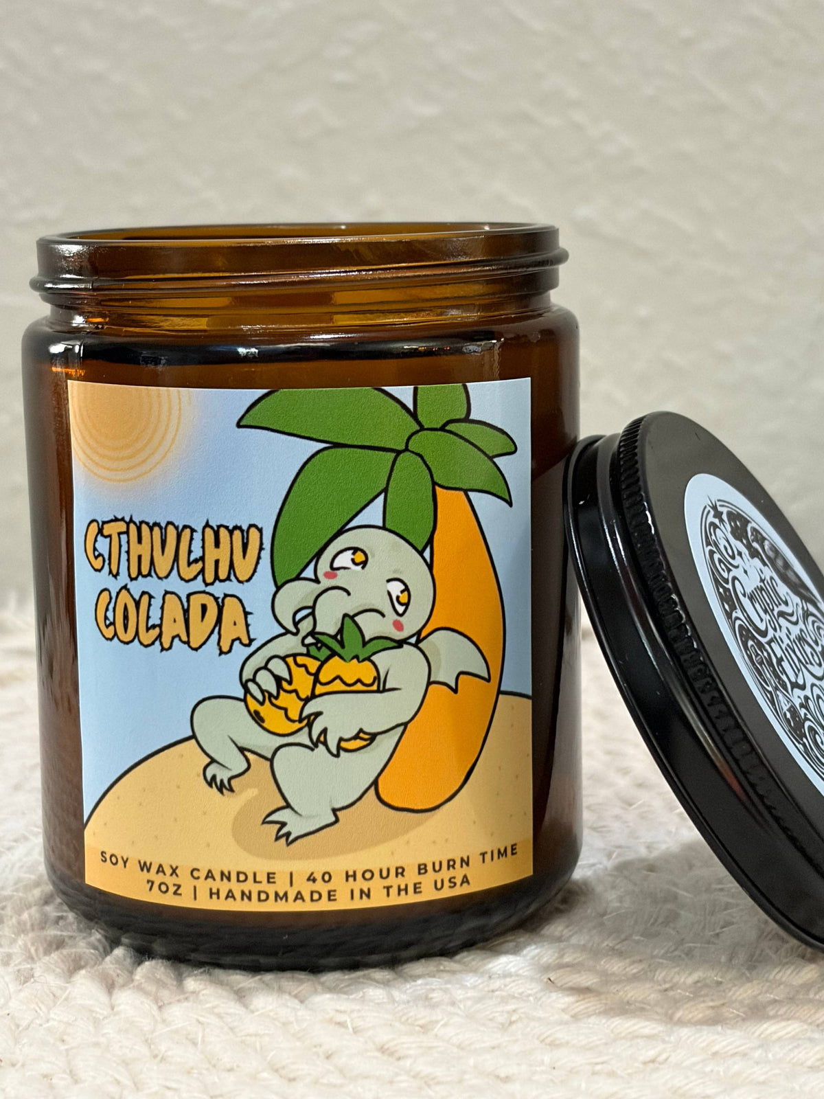 Cthulhu Colada Pineapple Coconut Handmade Scented Candle