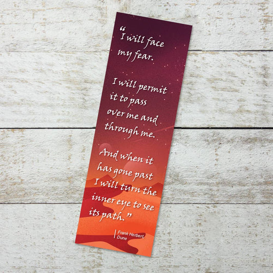 Fear Is the Mind-Killer - Quote Bookmark (Dune)